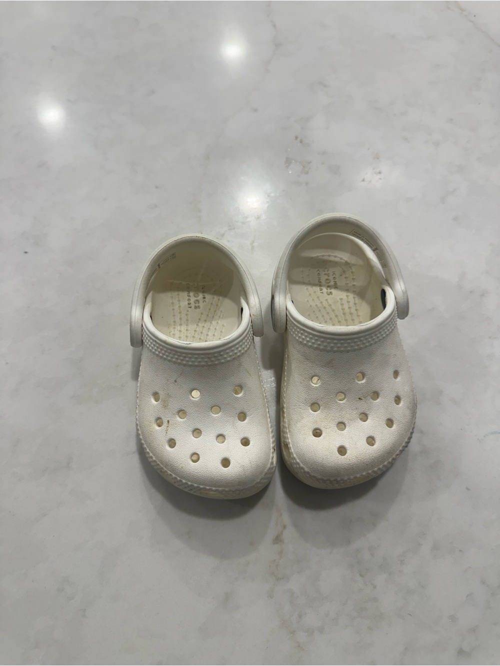 CROCS Kids White Classic Clog Sandals